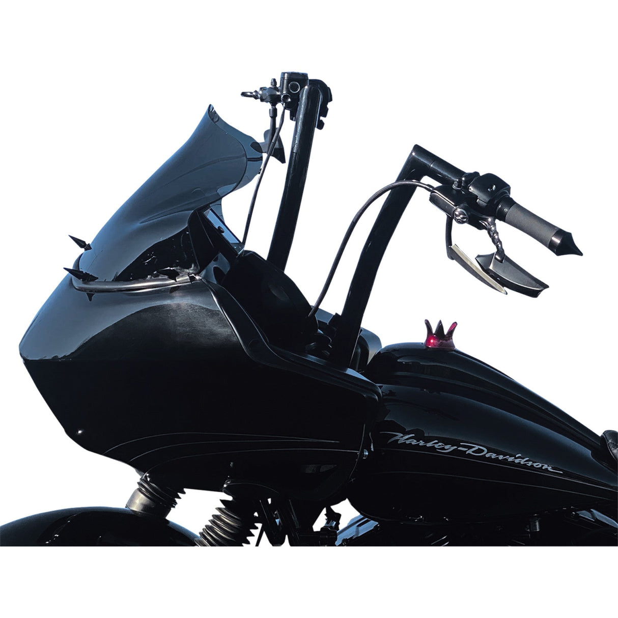 FAT Baggers INC. 1-1/2" EZ Install Flat Top Handlebar 16" Black - 607016-B For Harley Touring 2008-2016
