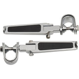 DRAG SPECIALTIES 1904-1764 Footpegs with Rubber Inlay U-Clamp Footpegs - Rubber Inlay