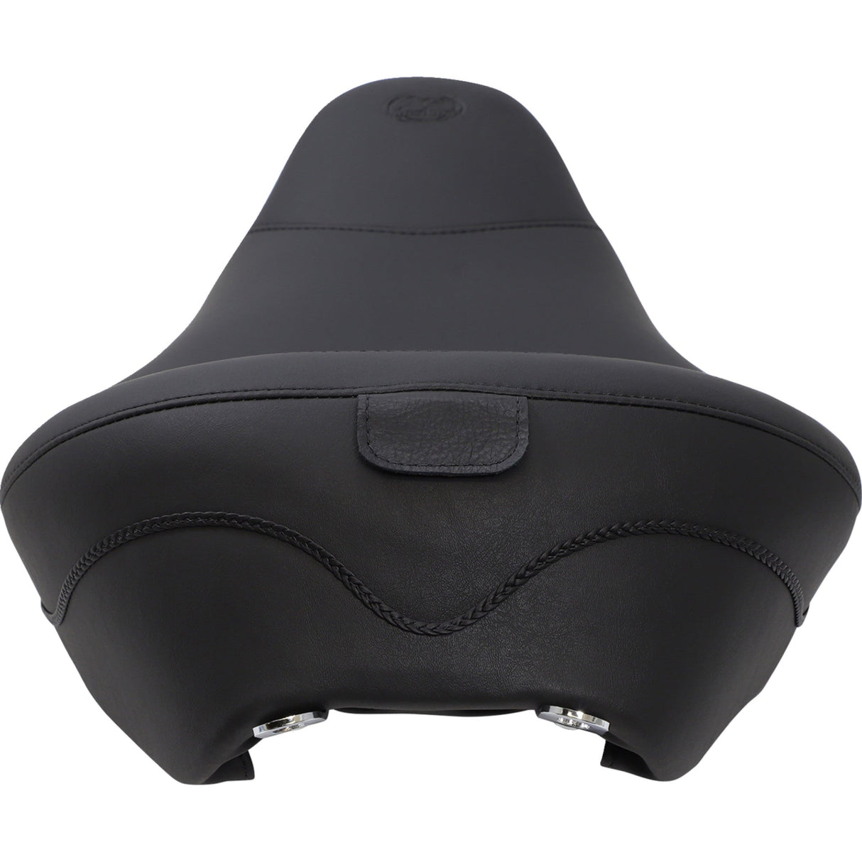 Mustang Wide Solo Seat With Removable Backrest With Backrest Vintage Black Smooth - 79600 For Harley Touring 2008-2025
