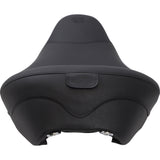 Mustang Wide Solo Seat With Removable Backrest With Backrest Vintage Black Smooth - 79600 For Harley Touring 2008-2025