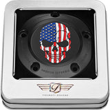 Figurati Designs Timing Cover 5 Hole Skull Black - FD25-TC-5H-BLK For Harley Motorcycles 1999-2017