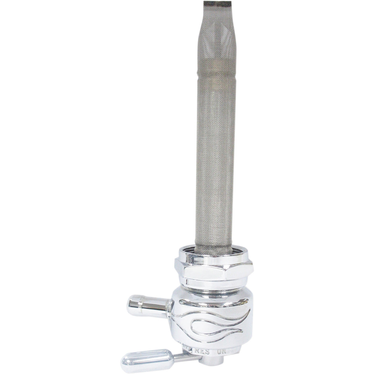 PINGEL DS-390244 1311-CF Power-Flo Fuel Valve - Round Fuel Valve - Flamed Chrome - 22 mm