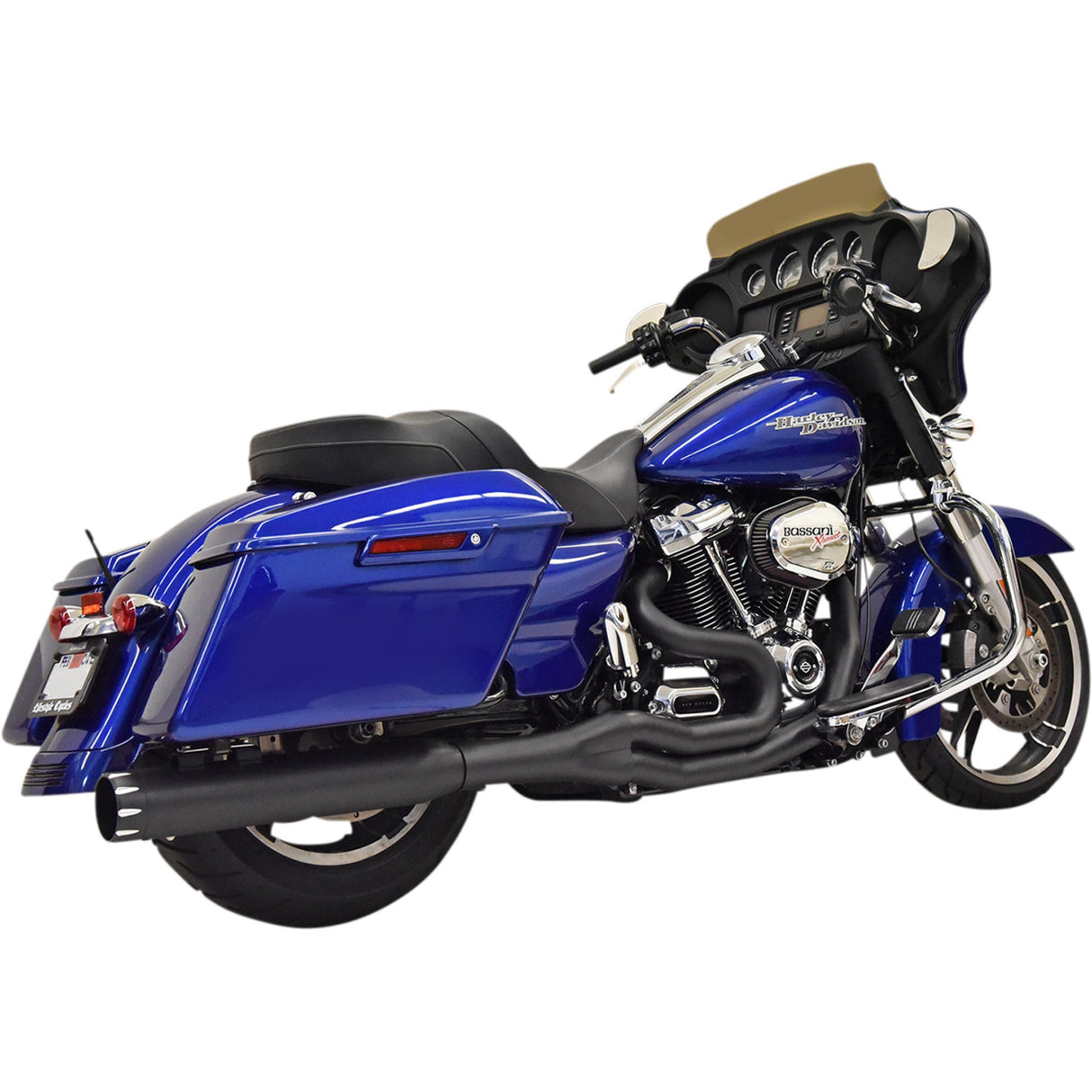 Bassani Xhaust Road Rage 2-Into-1 Exhaust System Black - 1F78TB For Harley Touring 2017-2026