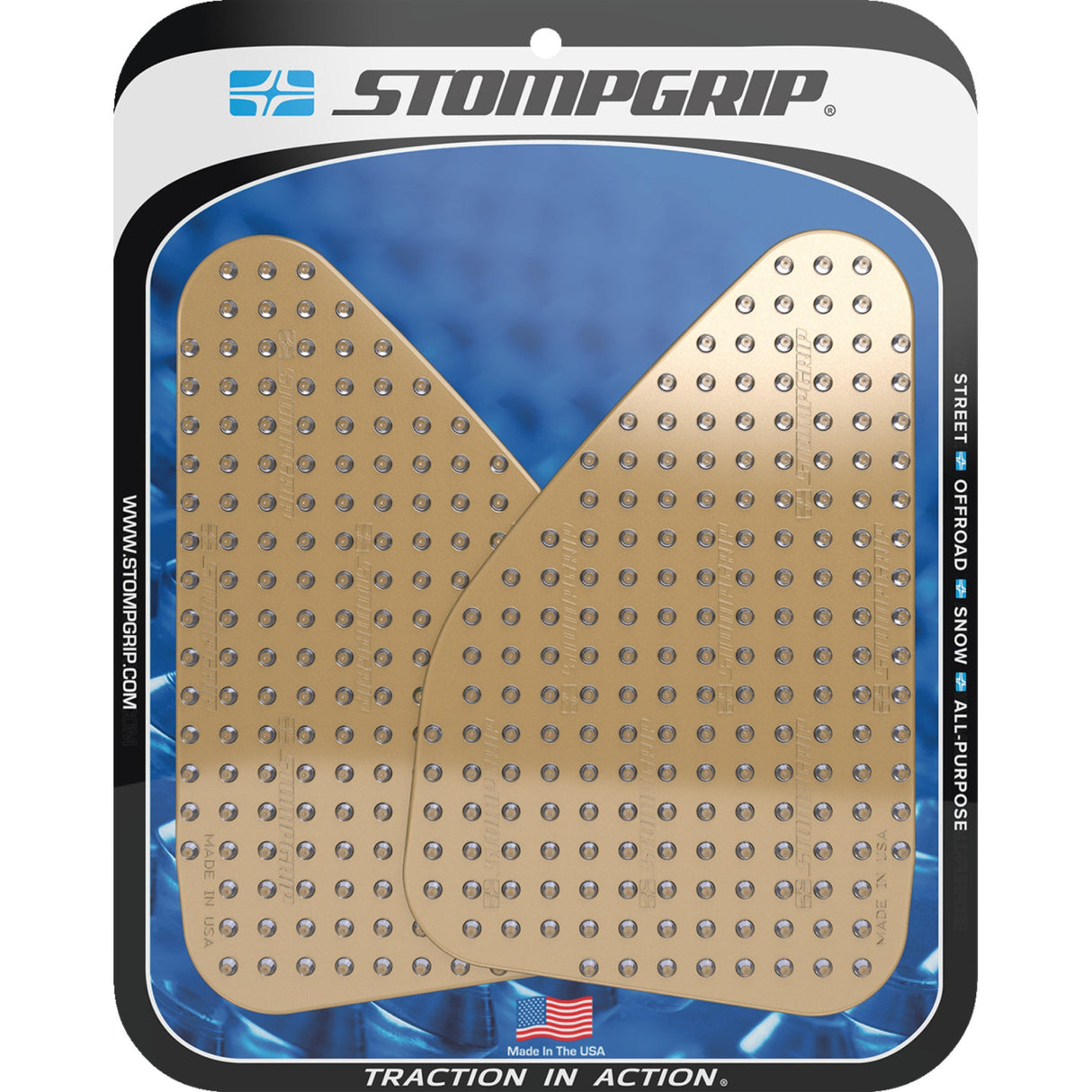 STOMPGRIP 4320-2889 55-10-0212C Volcano Profile Traction Pad Tank Grips Traction Pad Tank Grips - Volcano - Clear - MT-09