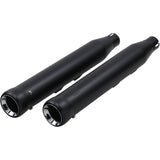 Cobra Neighbor Hater Slip-On Mufflers 3" Raven Black Flstn - 6042B For Harley Softail 2005-2017