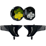 Custom Dynamics Shark Demon® 2 Headlight & Fog Lamp Combo Kit With Speed Plates - SD2-23-RG-YW For Harley Road Glide 2023-2026