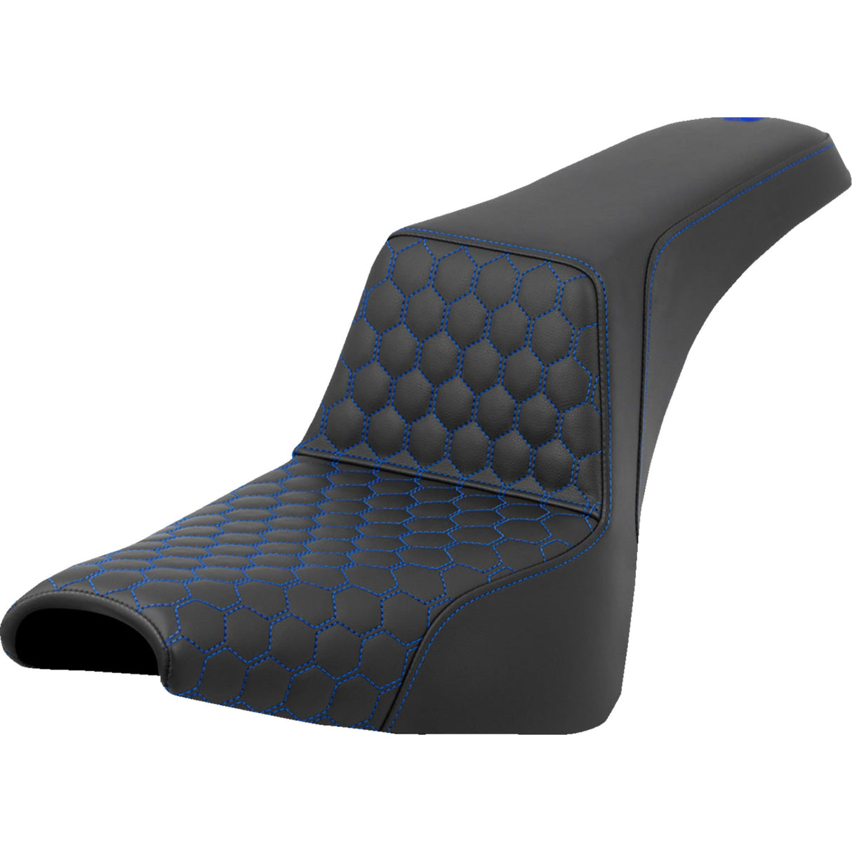 Saddlemen Honeycomb Step-Up Seat Honeycomb Blue Stitching - 818-30-17701 For Harley Softail 2018-2025
