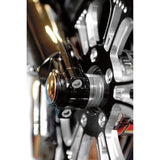Klock Werks Lower Fork Leg Axle Caps Black - KWS-01-0010-B For Harley Touring 2000-2013