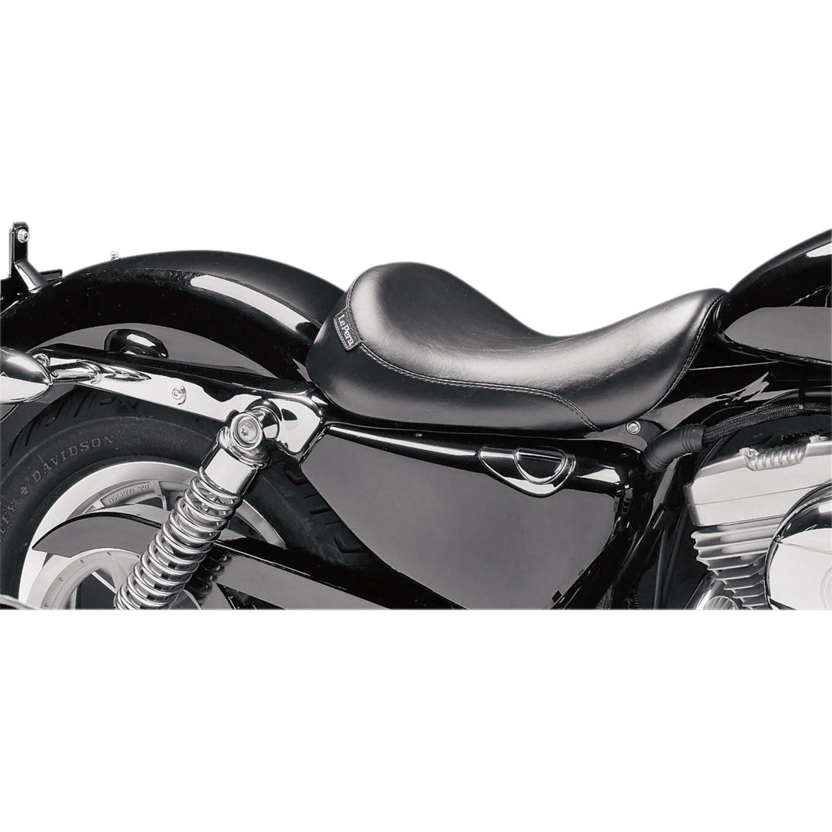 LePera Silhouette Solo Seat Smooth Black - LF-856 For Harley Sportster 2010-2022