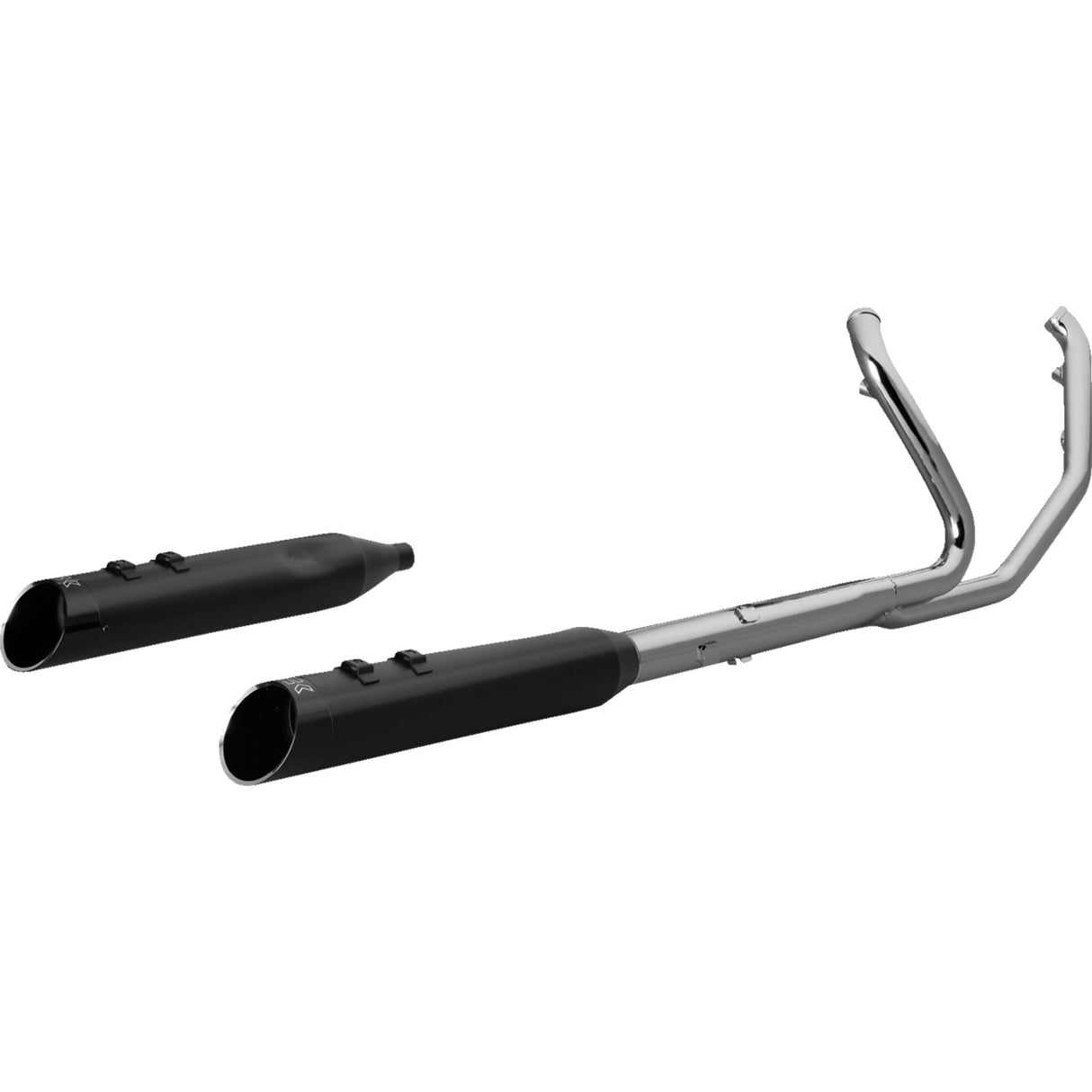 Khrome Werks 2-Into-2 Icon-SR Exhaust System Eclipse Without End Caps M8 Touring - 200104-SR For Harley Touring 2017-2026