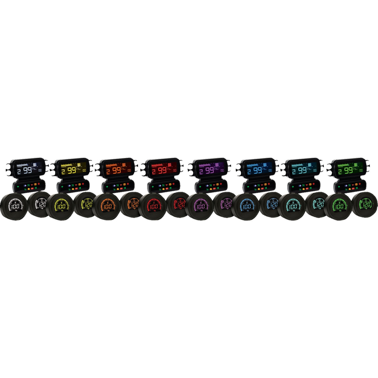 Koso North America D2 Gauge Kit LCD HD Touring Trike - BA080050 For Harley Touring 2014-2023