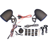 J & M 4405-1043 MHAS-BLU3B Self-Amplified Handlebar Speakers Amplified Speaker Kit - Handlebar - Black