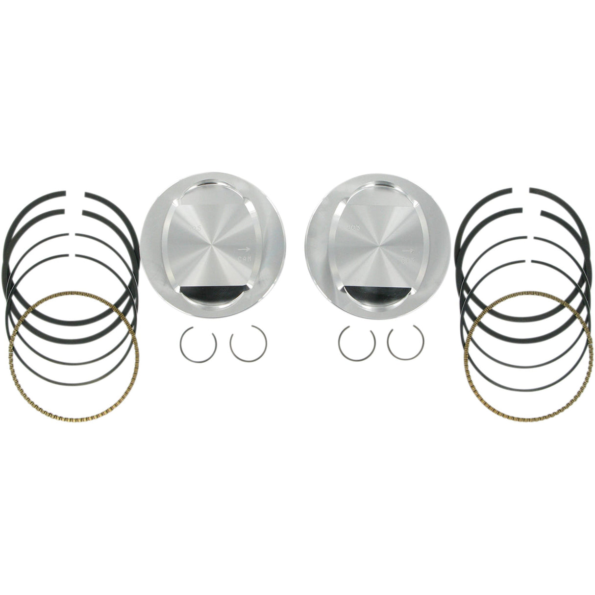 S&S Cycle Piston Kit For S&S Motors For 95" Big Bore Kit 3.875" +0.005" - 92-1204 For Harley Motorcycles 1999-2016
