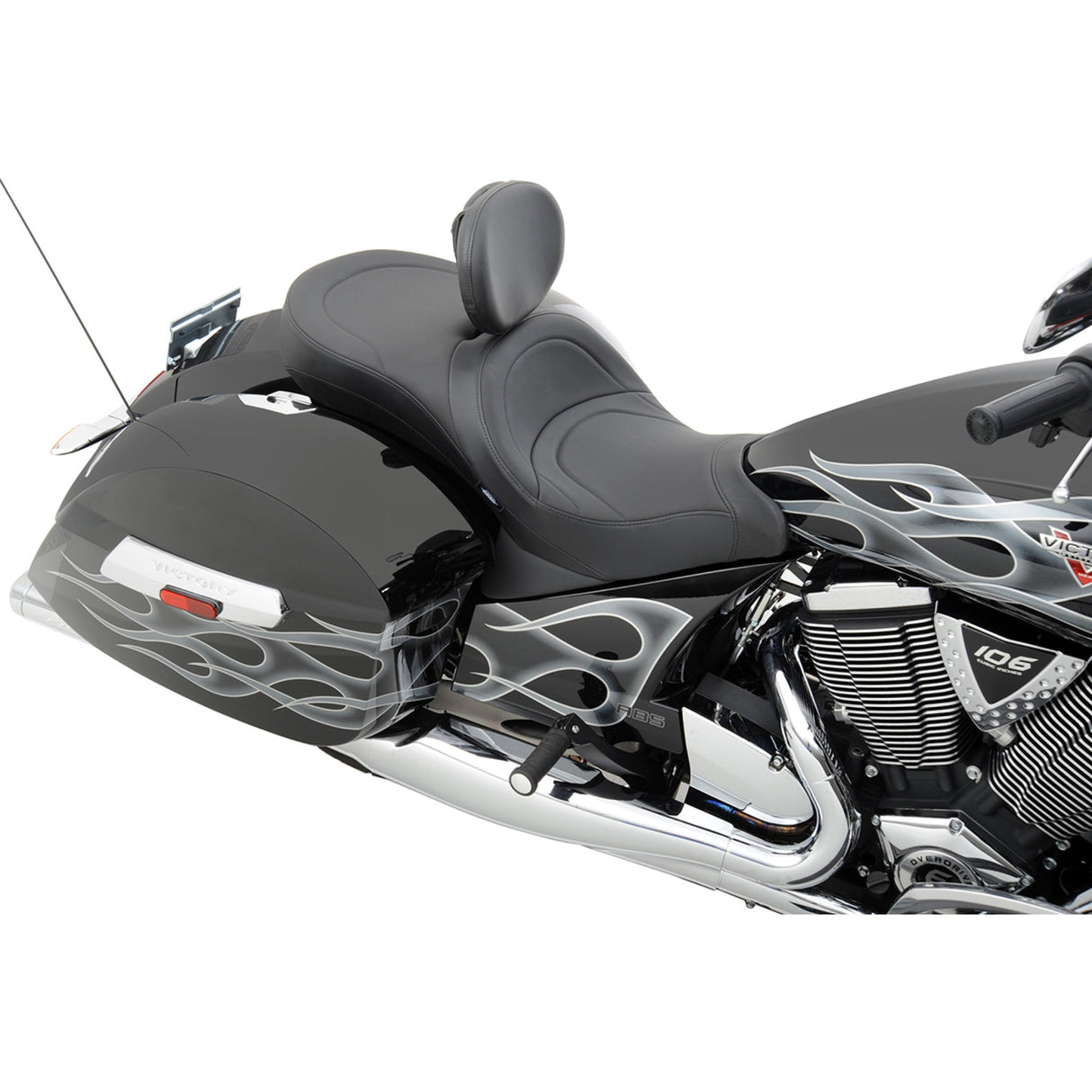 DRAG SPECIALTIES Low-Profile Touring Seat - Black Victory '10-'15