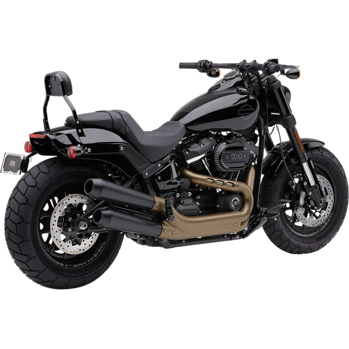 Cobra El Diablo Slip-On Mufflers Raven Black Fxfb S - 6046B For Harley Softail 2018-2023