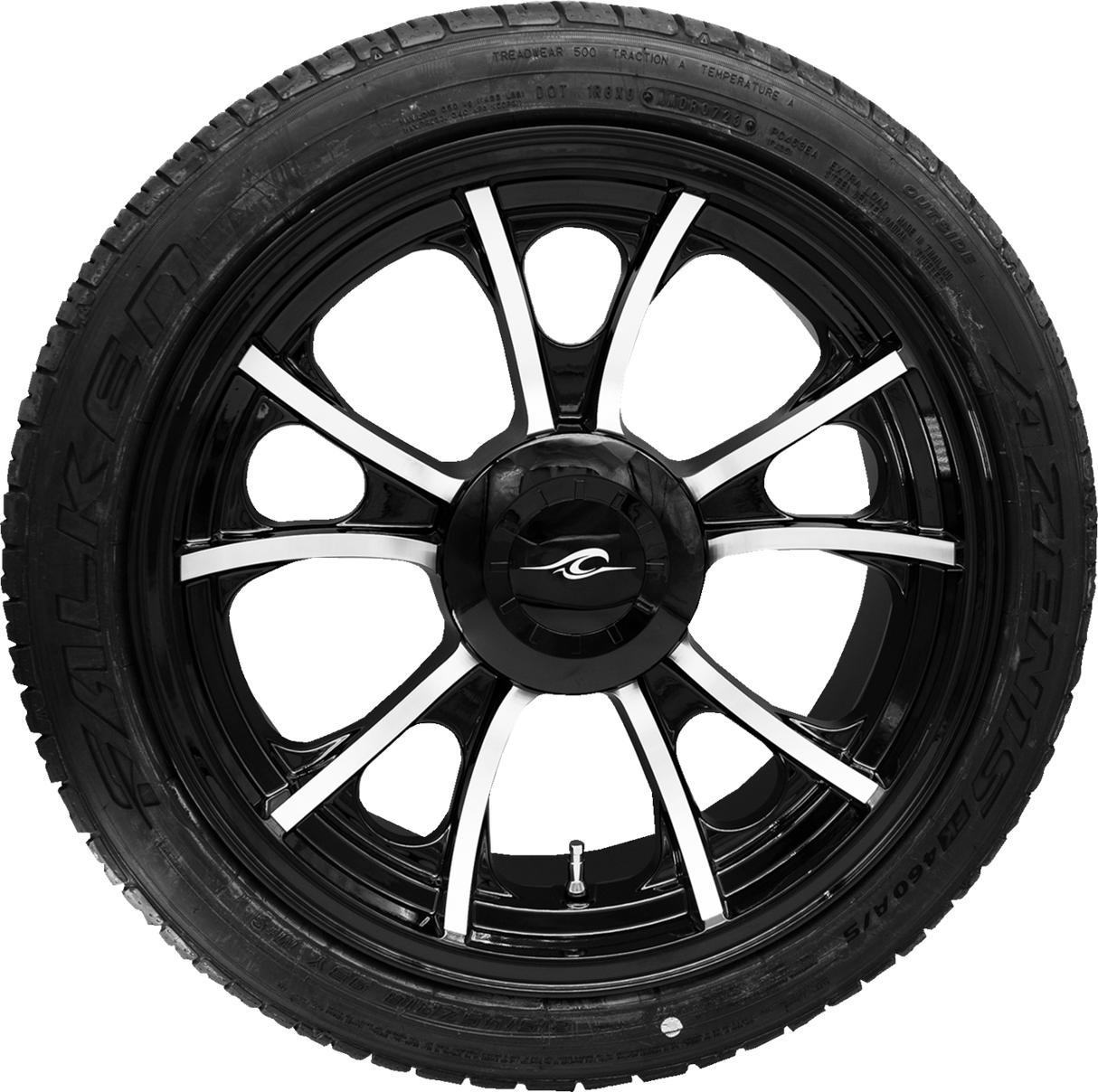 Largo 3D Rear Wheel - Black Cut (18") | Falken Tire (215/45ZR18) - Trike - 0336-0022