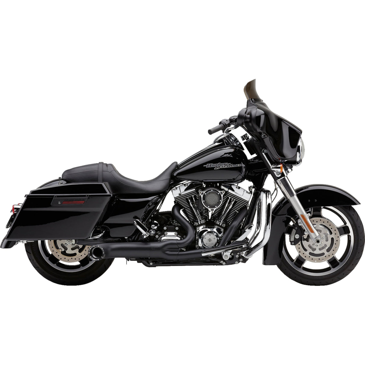 Cobra Turn Out 2-Into-1 Exhaust System Black - 6270B-1 For Harley Touring 2009-2016