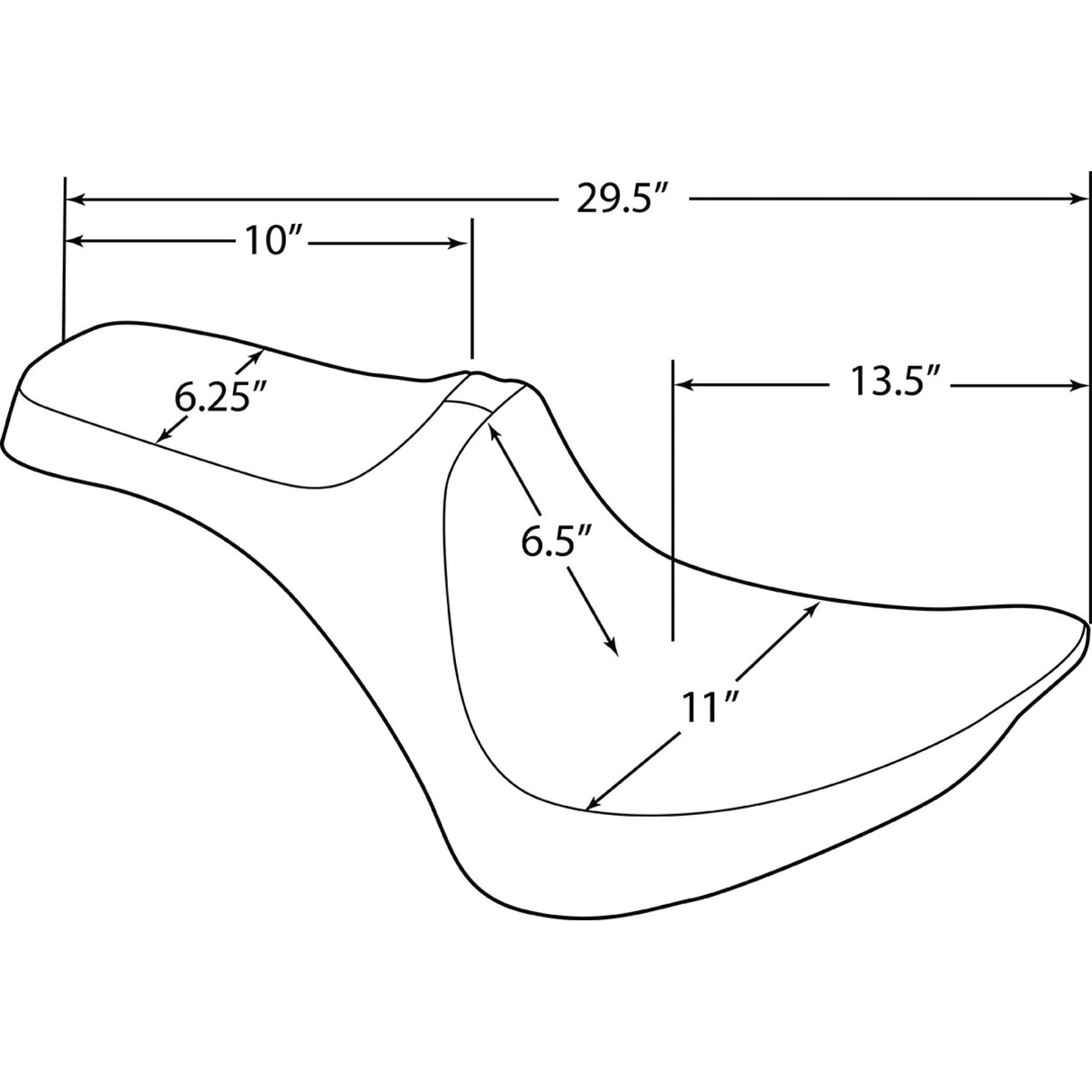 DRAG SPECIALTIES Predator III Seat - FXST/FLST '84-'99
