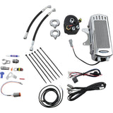 Ultracool Side Mount Oil Cooler With Fan Kit Chrome FXR Touring - SMT-1C For Harley Motorcycles 1984-2008