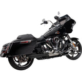 Trask 2-Into-1 Assault Exhaust System Black Touring M8 - TM-5011BK For Harley Touring 2024-2026