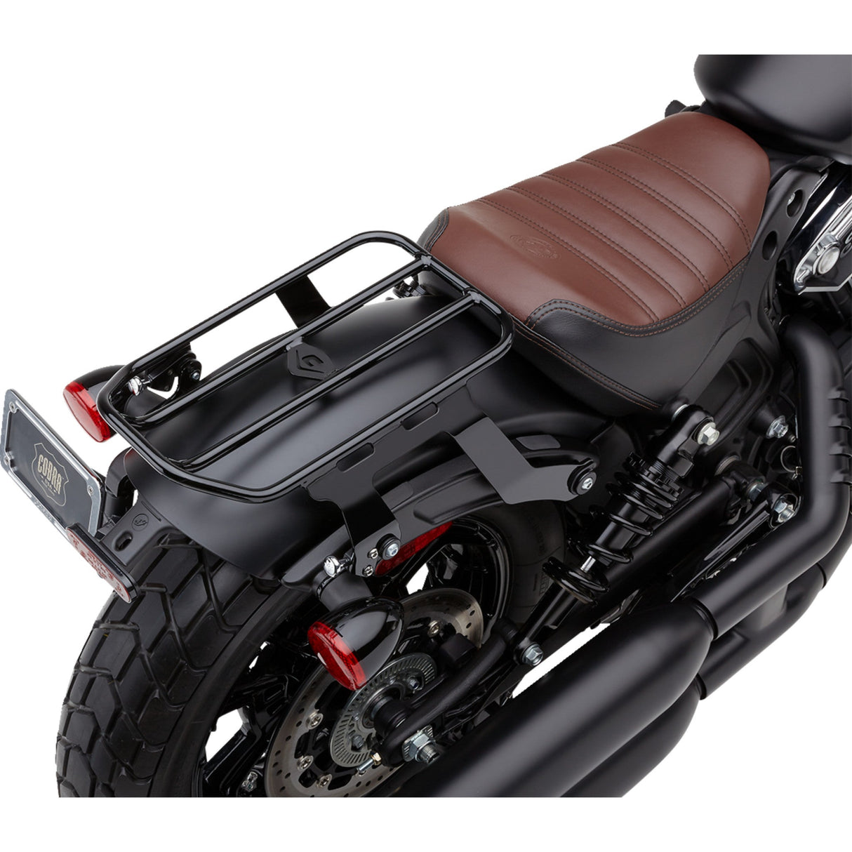 Cobra Big Ass® Detachable Solo Luggage Rack Black Bobber - 502-2515B For Indian Scout Bobber 2018-2022