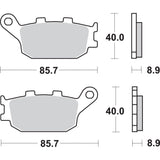 SBS 1722-0742 657HF HF Street Ceramic Organic Brake Pads HF Brake Pads