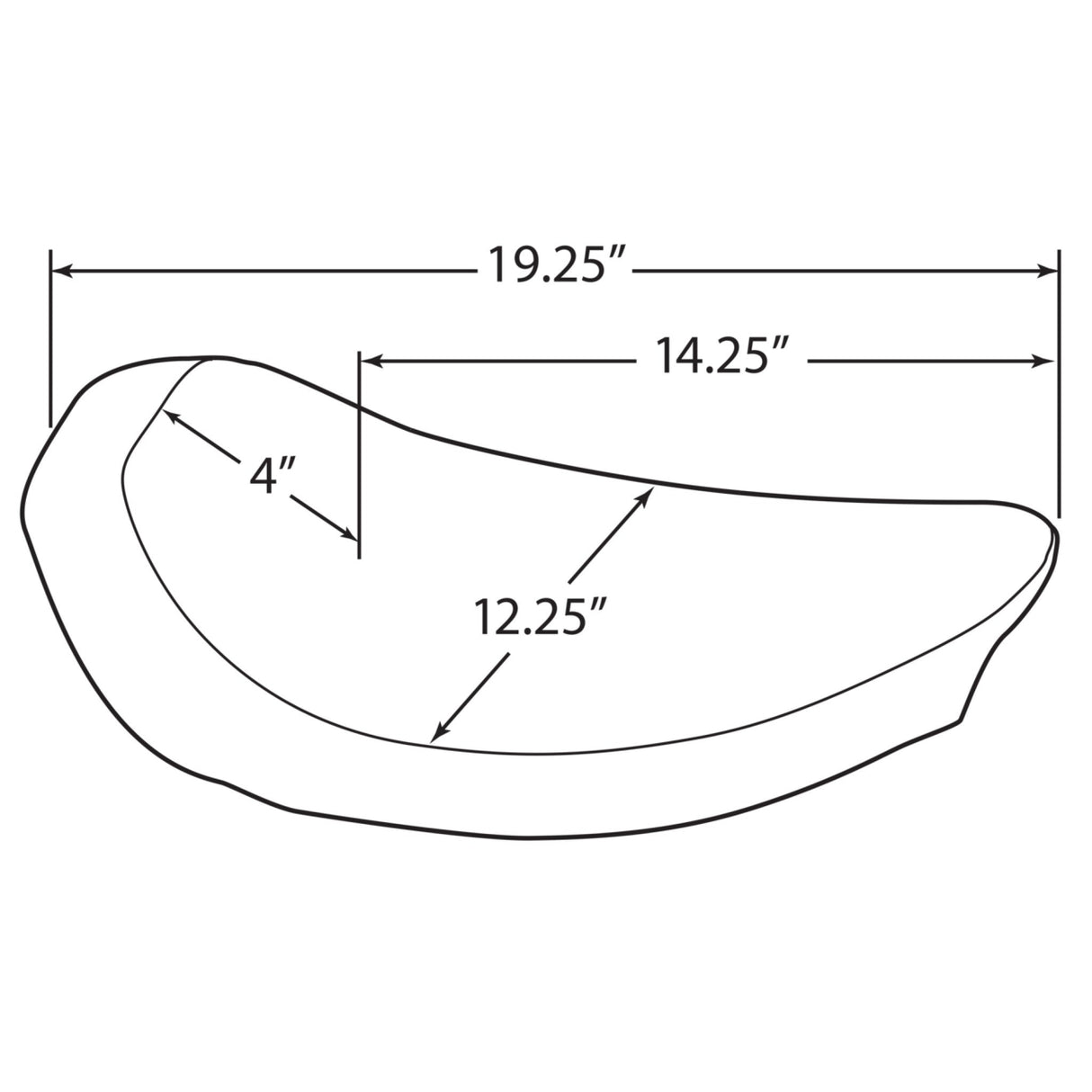 Drag Specialties Low Solo Seat Smooth Fx Fl - 0805-0087 For Harley Motorcycles 1958-1984