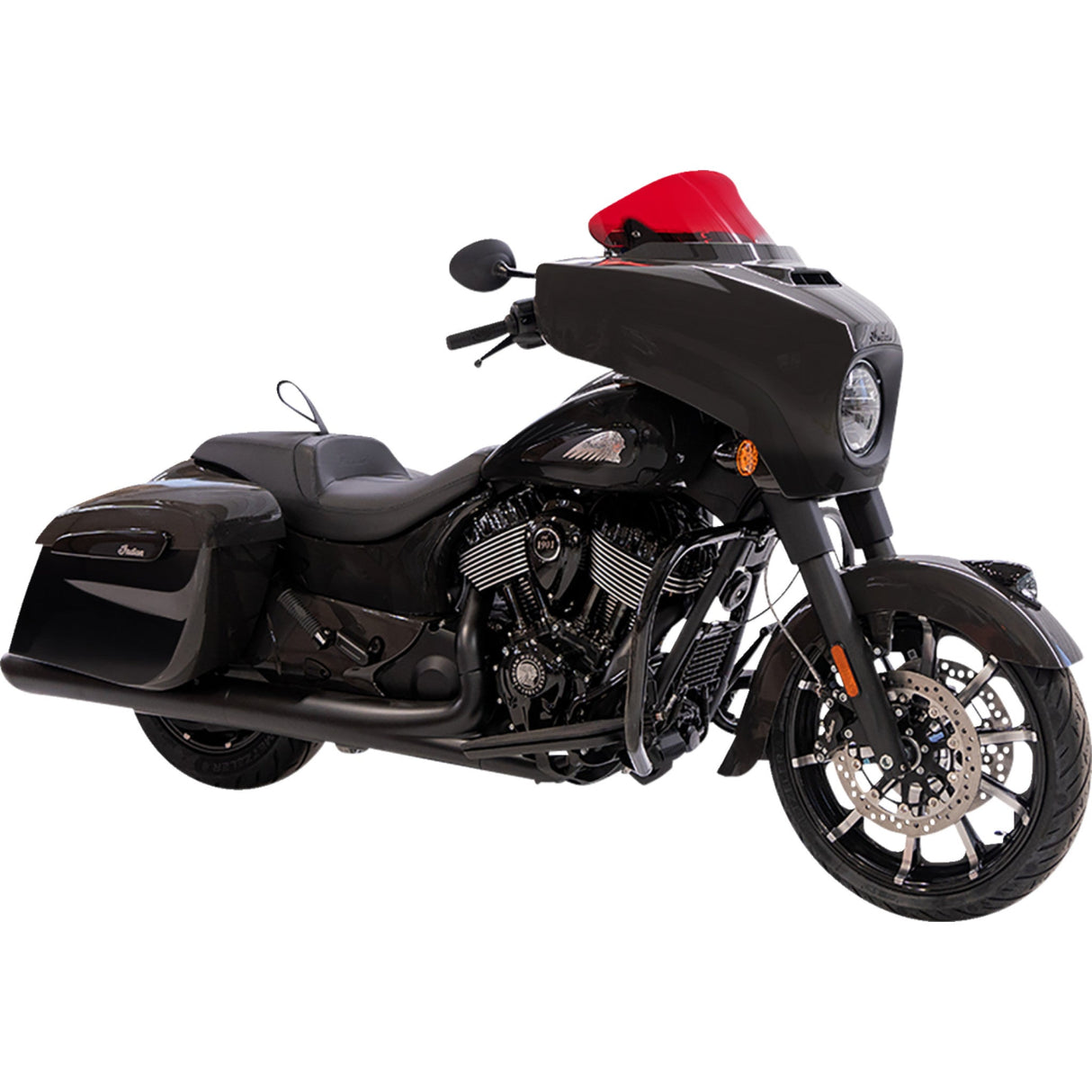 Klock Werks Kolor Flare® Windshield 10" Red - KWW-04-0636 For Indian 2014-2026