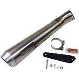 Bassani Xhaust 4" Short Megaphone Muffler Low Mount - 8F127SS For Indian FTR 2019-2020