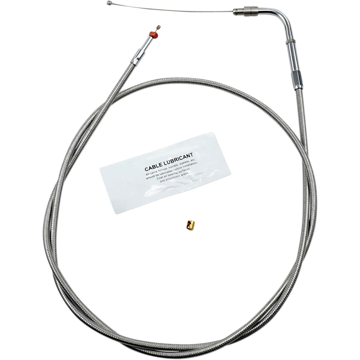 Barnett Stainless Steel Throttle Idle Cable +12" - 102-30-30016-12 For Harley Touring 2002-2007