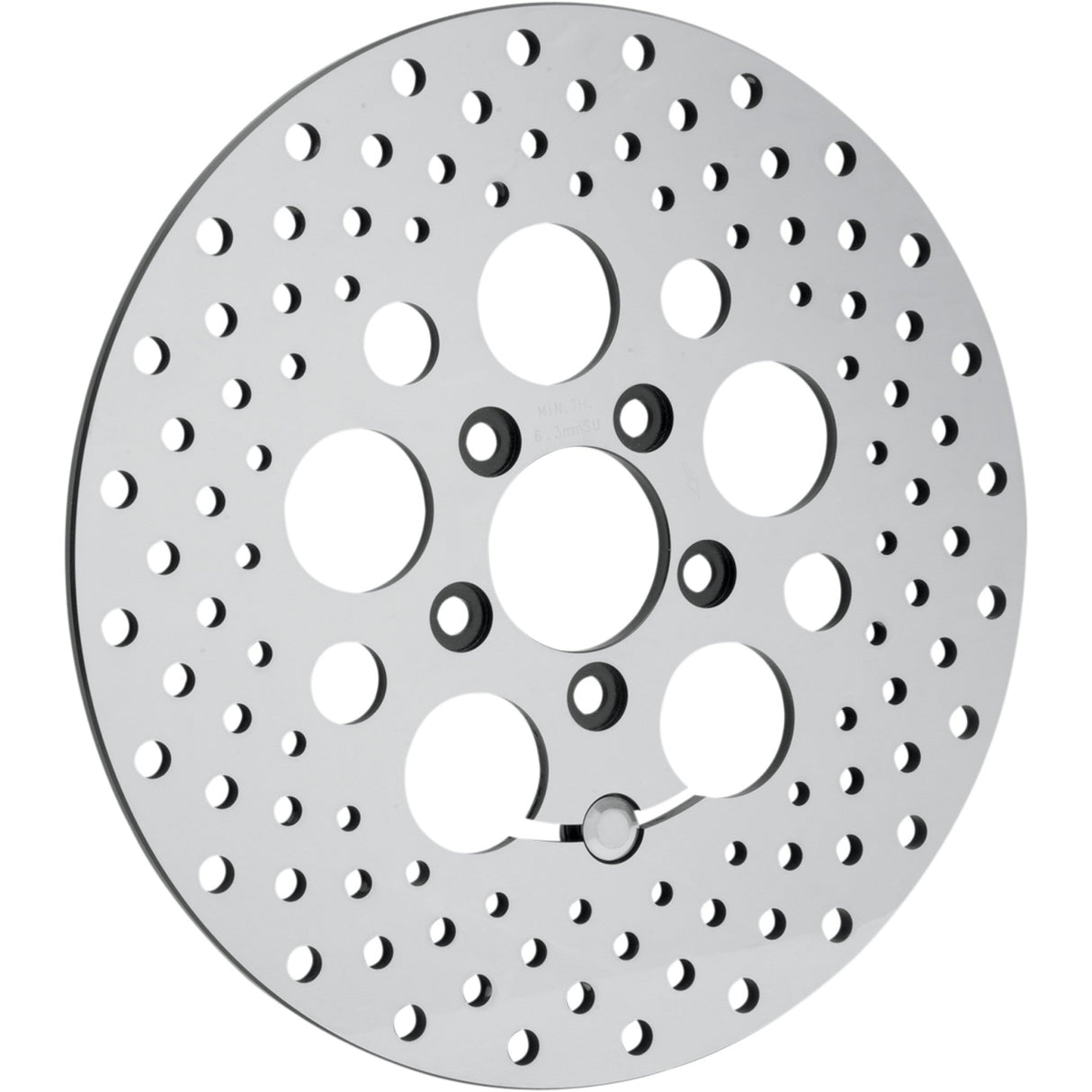 Drag Specialties Polished Stainless Steel Drilled Brake Rotor Rear 11.8" Touring For Harley Touring 2008-2026