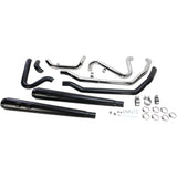 Bassani Xhaust Down Under 2-Into-2 Exhaust System - 1F66RB For Harley Touring 2009-2016
