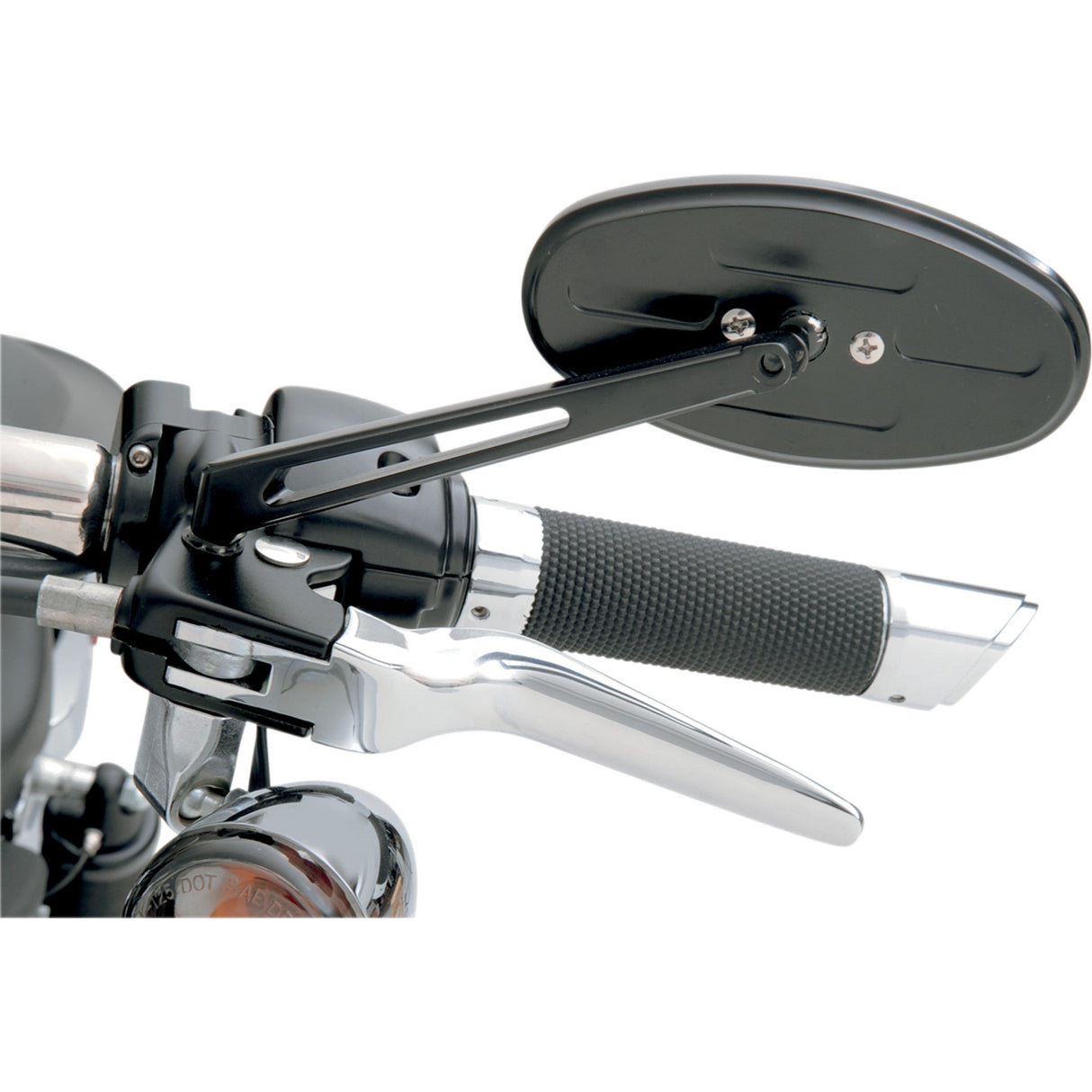 Drag Specialties Stealth II Mirror Side View Oval Black For Harley Motorcycles 2022-2026