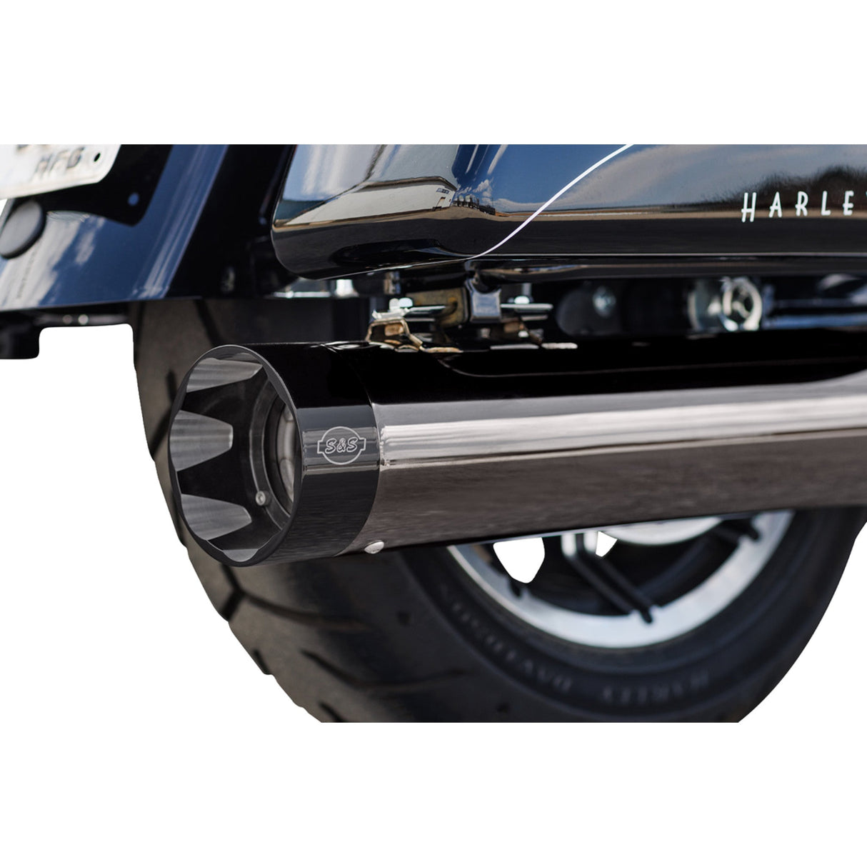 S&S Cycle 2-Into-1 Sidewinder® Exhaust System Race Only - 550-1087 For Harley Touring 2017-2023
