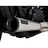 Vance & Hines 2-Into-1 Upsweep Exhaust System Brushed Stainless Steel - 27323 For Harley Softail 2018-2024