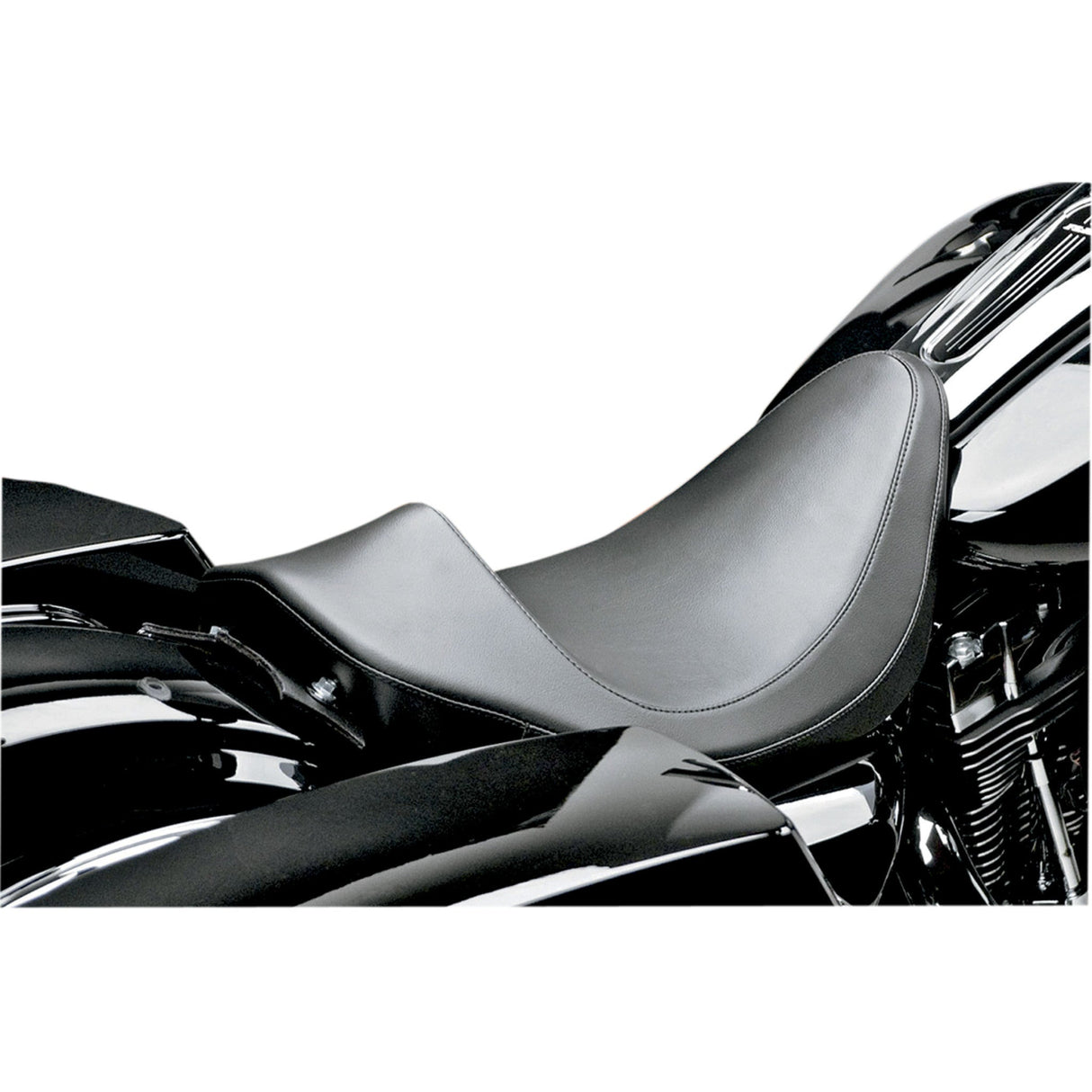 LePera Villain Solo Seat Smooth Black - LK-807 For Harley Touring 2008-2023
