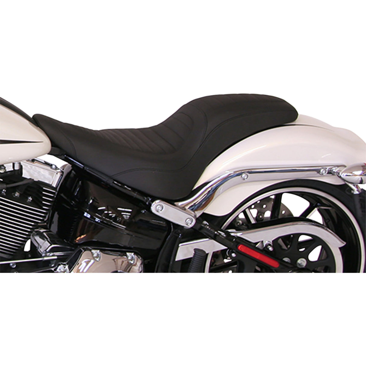 Mustang Tripper Fastback™ Seat Front Tuck-N-Roll Black Fxsb - 76781 For Harley Breakout 2013-2017
