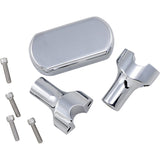 LA CHOPPERS 0602-0614 LA-7442-03 Solid Handlebar Riser & Top Clamp Kit - Risers - Solid Top - 3" - Chrome