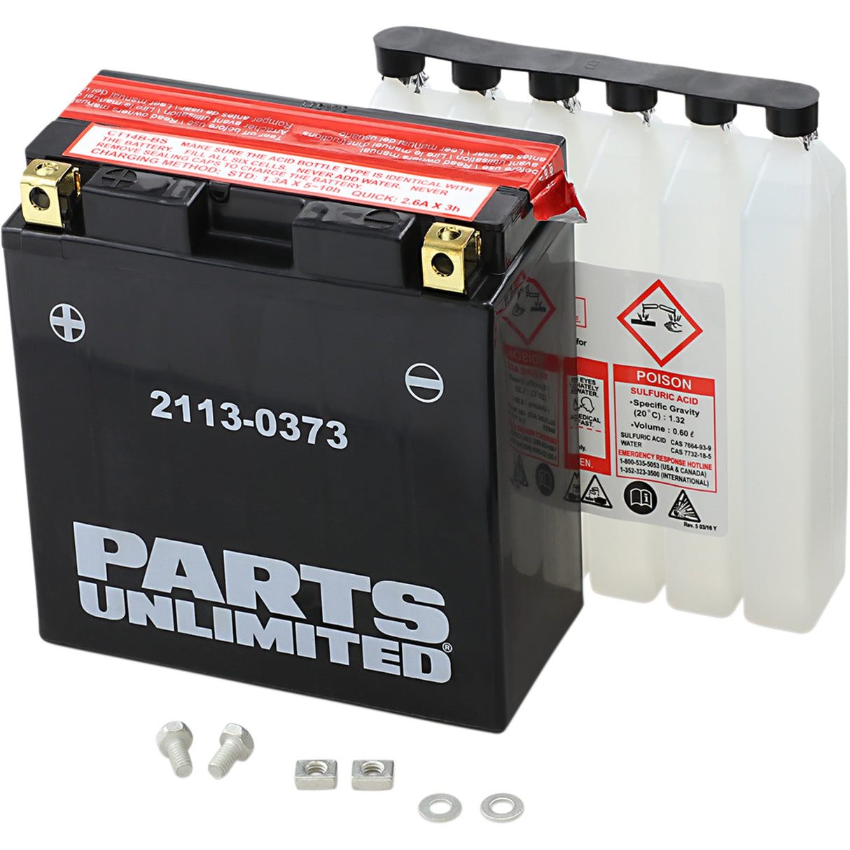 PARTS UNLIMITED 2113-0373 AGM Maintenance-Free Battery AGM Battery - YT14B-BS