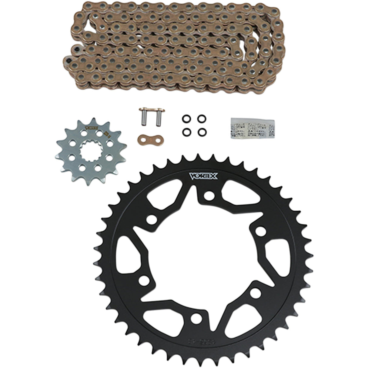 VORTEX 1230-1148 CKG6385 OES Original Equipment Steel Chain Kit Chain Kit - Gold - Yamaha - YZF-R3