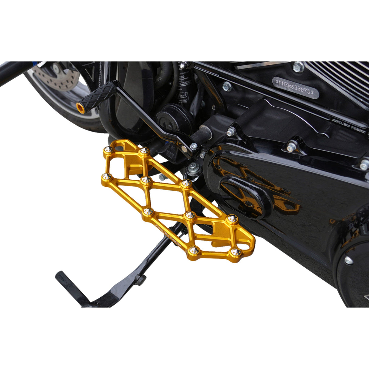 Arlen Ness Diamond Floorboards Driver Gold - 410-056 For Harley Motorcycles 1982-2026