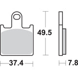 SBS 1721-1657 838HS HS Street Excel Sintered Front Brake Pads HS Brake Pads - Kawasaki - 838HS