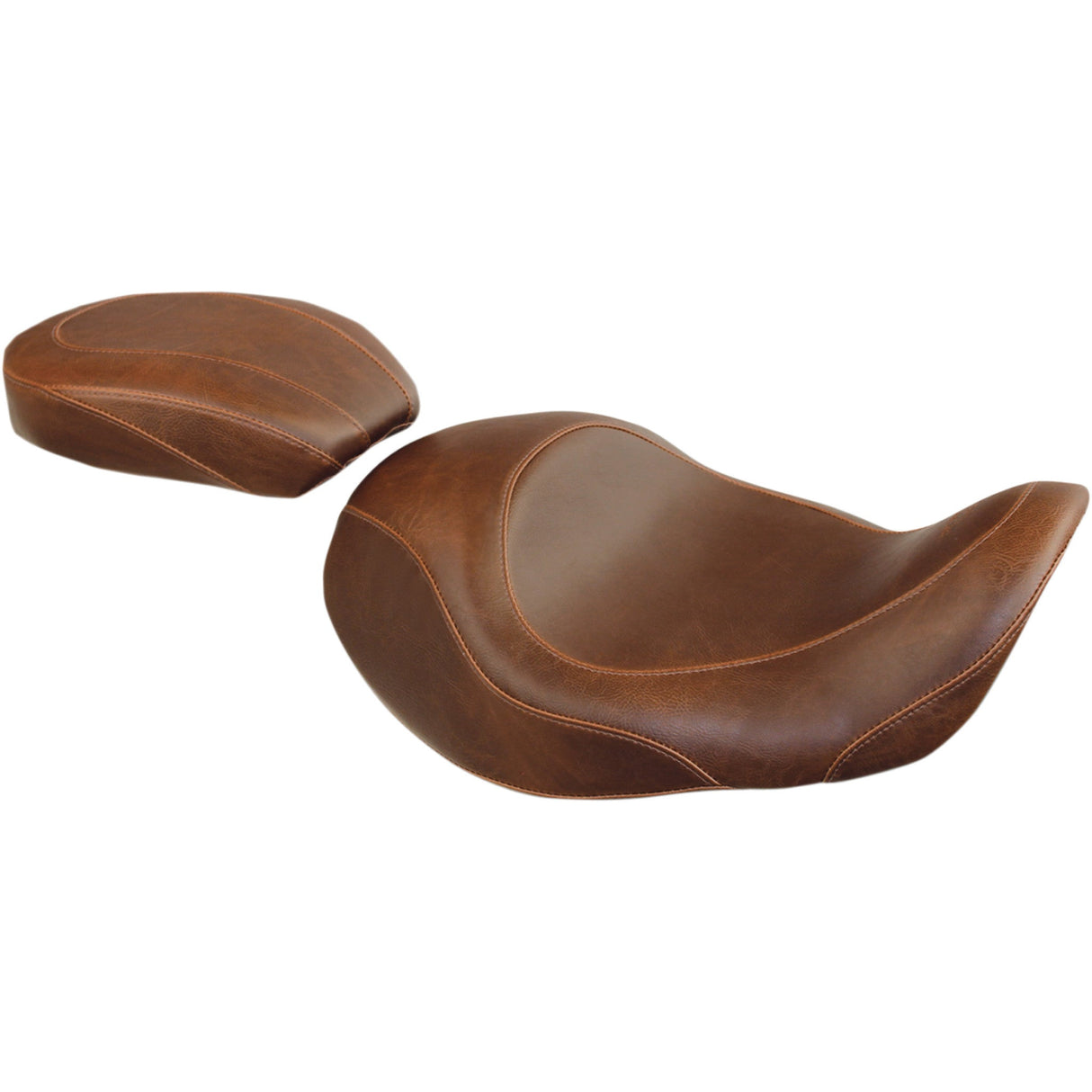 Mustang Wide Tripper™ Seat Plain Brown - 76708 For Harley Motorcycles 2006-2017
