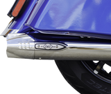 4" Broadhead Slip-On Mufflers - Fishtail - Chrome - 1801-1766