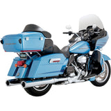 Vance & Hines Hi-Output Slip-On Mufflers Chrome - 16455 For Harley Touring 1995-2016