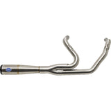 S&S Cycle 2-Into-1 Diamondback Exhaust System Stainless Steel Race Only - 550-1000 For Harley Touring 2017-2026