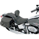 Drag Specialties Backrest Compatible Solo Seat — Smooth Solo Seat Smooth Driver Backrest FL FX - 0802-0632 For Harley Softail 2000-2006