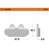 Moto-Master RoadPro Sintered Metal Brake Pads Sintered Series - 414502-PU For Harley Softail 2018-2023