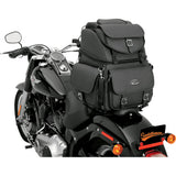 SADDLEMEN 3515-0120 EX000440 BR3400EX Combination Backrest, Backseat, and Sissy Bar Bag Sissy Bar Bag - Black