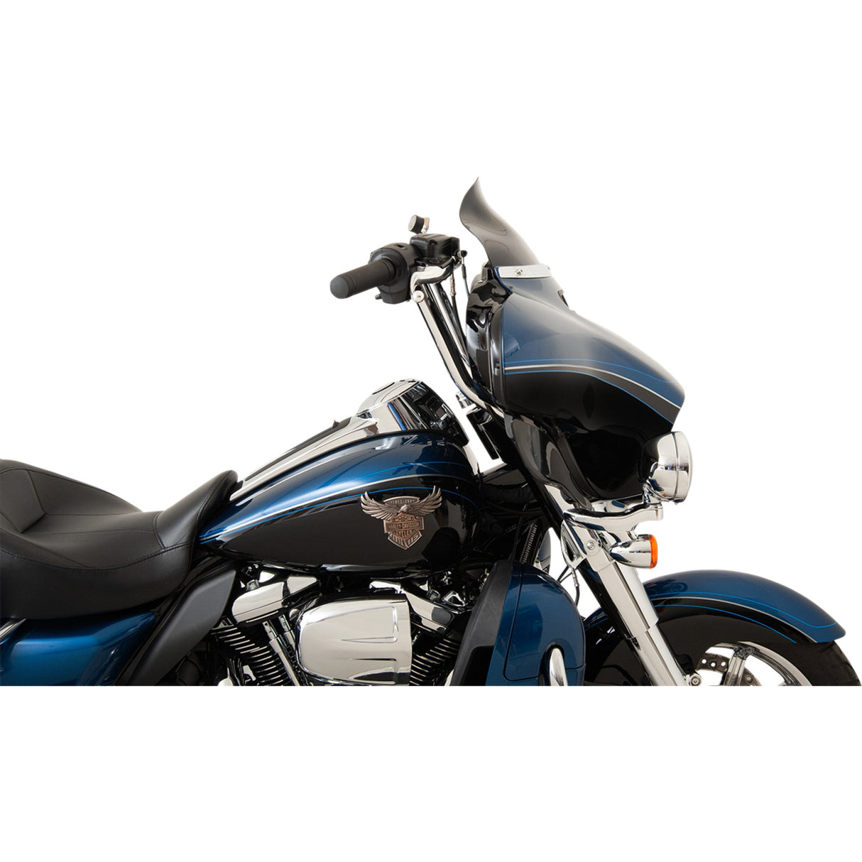 Klock Werks Flare® Windshield 6-1/2" Black - KWW-01-0200 For Harley Touring 1996-2013